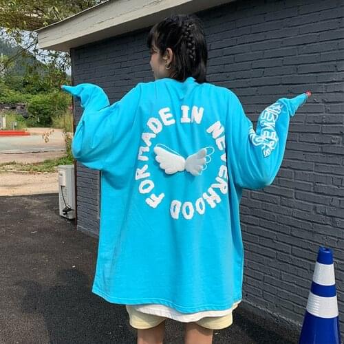 Autumn Women Sweatshirts Fashion Loose Design Sense Small Wings Street Versatile Vintage Clothes Aesthetic Long Sleeve Pullover