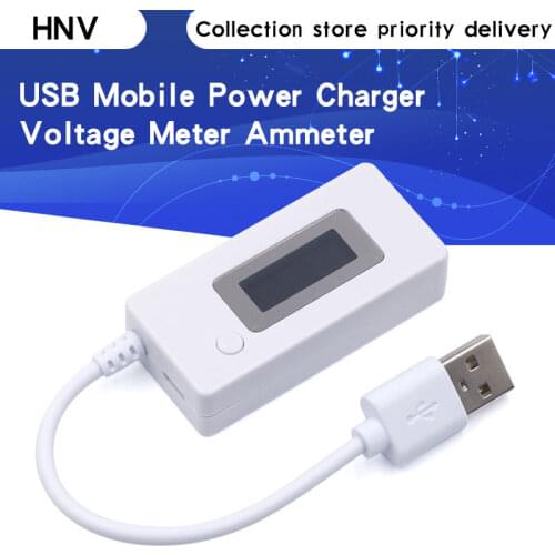 LCD USB Detector Voltmeter Ammeter Mobile Power Charger Capacity Tester Meter Voltage Current Charging Monitor 3V-7V DC 3-7V