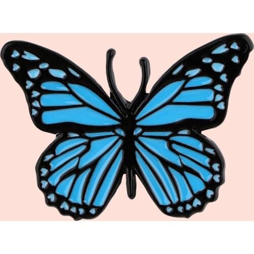 ZF3497 Blue Butterfly Exquisite Accessory Brooch Enamel Pins Women Badge Backpack Collar Lapel Pin Hat Jewelry