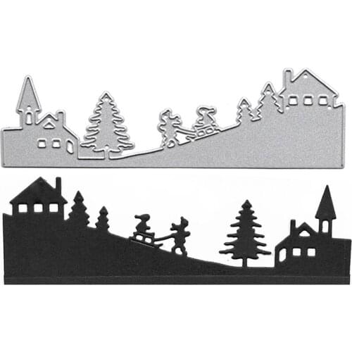 Winter Metal Cutting Dies Scrapbooking for Paper Greeting Card Making Photo Album Decoration DIY Hand Embossing Folder Die Cut