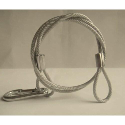 100pcs/LOT 4MM*85CM Light Safety Cable - Light Duty Safety Chain For Stage Beam Light Safety Cable Load Weight 25KG Saftey Rope