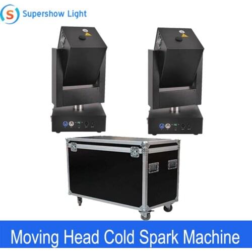 2pcs with Flightcase 750W Professional DMX Stage Effect Moving Head Cold Spark Fountain Fireworks Machine for Wedding