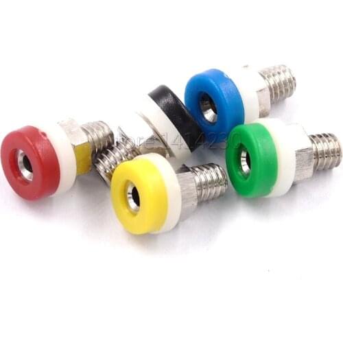 5Pcs/lot mini Brass 2mm Banana Socket Jack With Screw Jack Panel Terminal For Banana Plug Audio Speaker Connectors