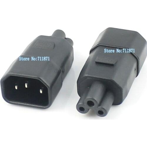 IEC C8 Male to C5 Female Power Adapter 3Pin 3P C8 C5 Power Connector Laptop power connector 3 round hole laptop power convert