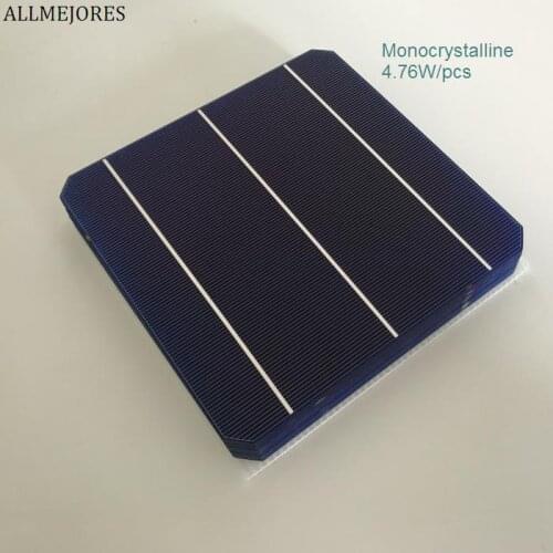ALLMEJORES 12pcs solar cell Monocrystalline 156mm*156mm 4.76W High quality for diy 6V solar panel battery charger chinese sollar