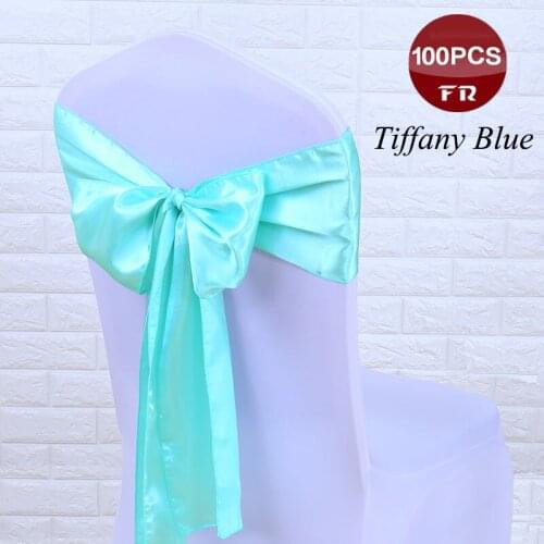 FREE Shipping Pack Of 100 Wedding Satin Chair Sashes Bow Tie for Wedding Party Banquet Chair Decoration