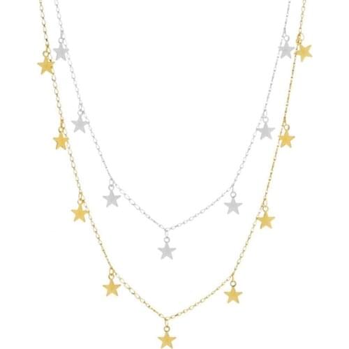 70% Hot Sale Fashion Women Five-Pointed Star Pendant Chain Choker Necklace Party Jewelry