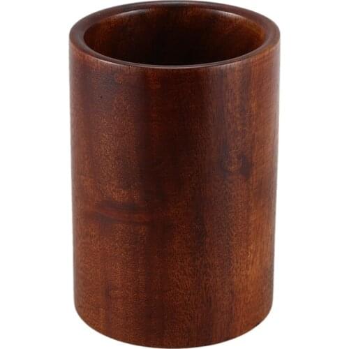 Utensil Holder, Wooden Kitchen Cooking Utensils Holder for Spoons ,Spatulas, Countertop Dining Table Desk, 3.4 x 3.4 x 5 Inch