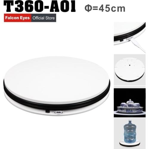 Falcon Eye 14" 45cm 360 Degree Electric Rotating Turntable Photography Turntable Max Load 40kg with Led Light T360-A01