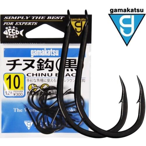Gamma Katz thousand hooks black grin with barbed 12270 imported gamma gamakatsu hook