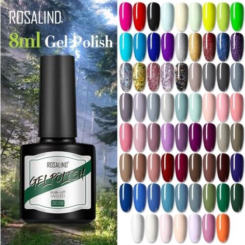 ROSALIND Nail Gel 8ml Gel Nail Polish Gel Varnishes Hybrid Soak Off Semi Permanent Varnishes For Nails Base Top Coat Nail Art