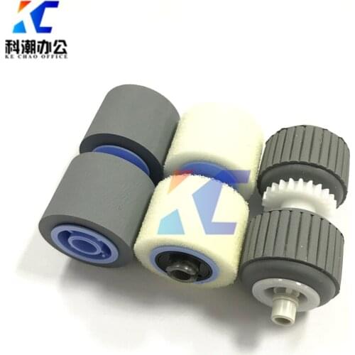 KECHAO 1set/3pcs scanner paper pickup roller Compatible for Canon DR-6050C DR-7550C DR-9050C copier parts paper feed Tire