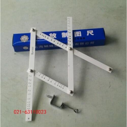 Zooming Scale Drawing Ruler Magnification Ruler Plexiglass Folding Ruler