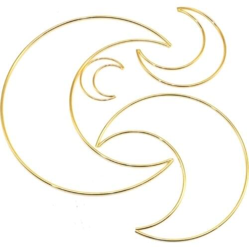 Moon Metal Craft Hoops Dream Catcher Rings Macrame Project DIY Accessories for Dreamcatchers Wreaths wholesales