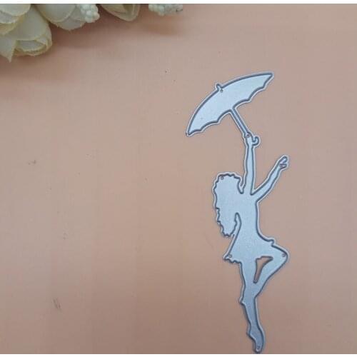 Fashion Umbrella Woman Lady Girl Raindrop 2019 New Cutting Dies Scrapbooking Dies Metal Embossing Stamps and die for DIY