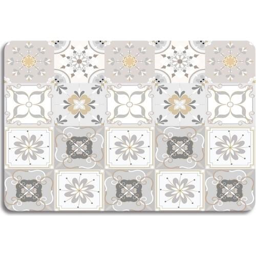 Marble Look Tile Embroidered Glass Cutting Table Kitchen Cutting Board 20x30 cm