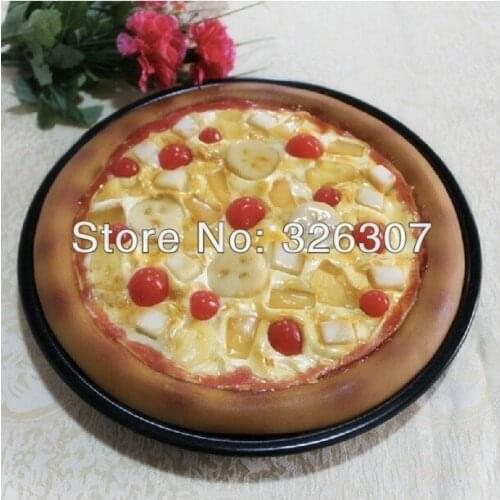 Customize pizza model decoration props artificial cherry fruit pizza Simulation models food restaurant decoration props fake