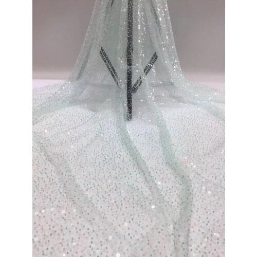 New Arrival 2020 African Lace Fabric High Quality Lace French Sequin Lace Fabric Nigeria Party Dress D3738