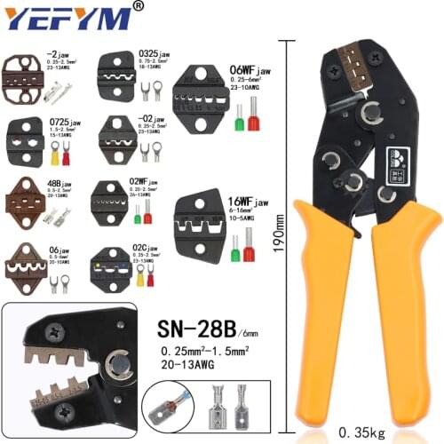 Terminal crimping pliers SN series 10 jaws for TAB 2.8 4.8 6.3 / C3 XH2.54 3.96 2510 terminal hand tools