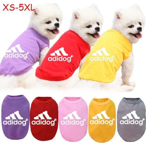 Puppy Dog Clothes Cute Printed Summer Pets tshirt Pet Cat Vest Cotton T Shirt Pug Apparel Costumes Dog Clothes for Small Dogs