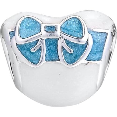 Fits Pandora Bracelet 925 Sterling Silver White Day Love Charm Beads DIY Jewelry Making Berloque Charmsy