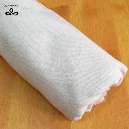 QUANFANG White Canvas Fabric Cotton Duck cloth For Bag Shoes Shirt Home Decrotion DIY & Handmade Cushion Half Meter 50cm*150cm