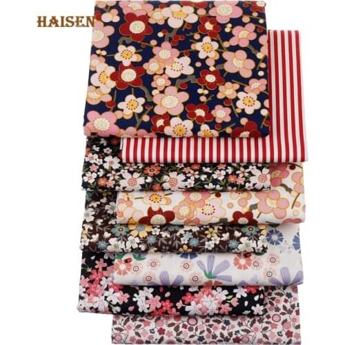 Plum Series Fabric Printed Twill Cotton Cloth Super Dense Calico DIY Sewing Quilting Material For Baby&Childrens Bedcloth Dress