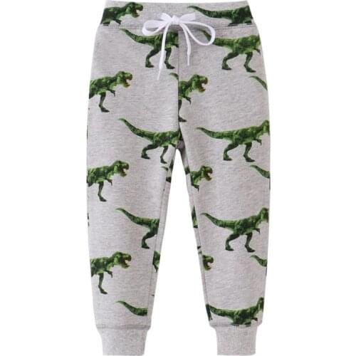 Jumping Meters 2021 Childrens Sweatpants With Dinosaurs Print Fashion Baby Boys Girls Trousers Pants Toddler Drawstring