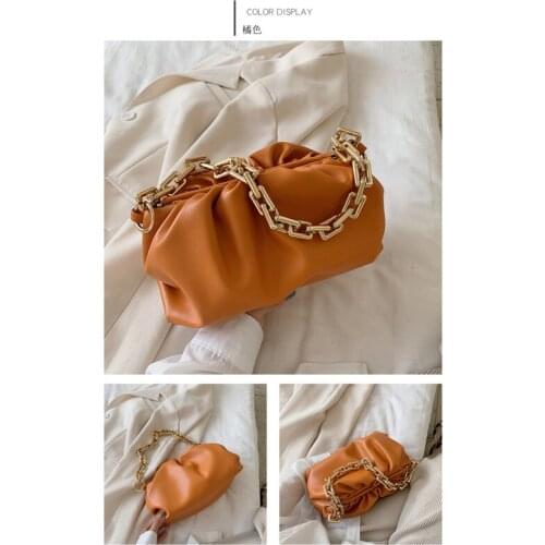 Shoulder Simple Popular Cloud 2021 Bag Fashion Versatile Handbag Casual Personality Chains Dumpling Bag Wild Tote Purse Women
