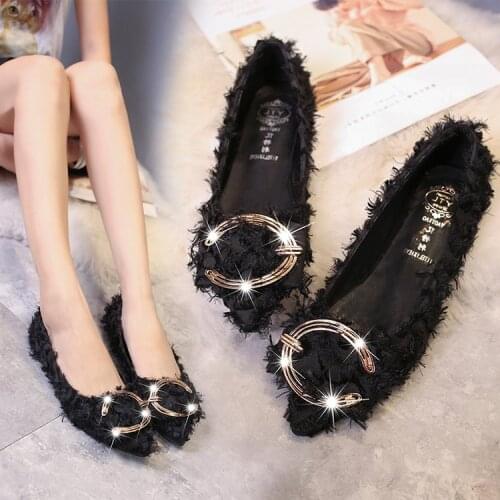 Summer Spring and Summer Women Loafers New Wild Student Pointed Flat Shoes Shallow Female Flat Casual Shoes Sneakers