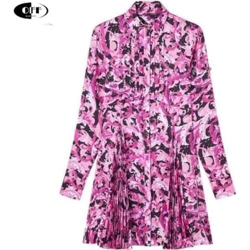 Designer Runway Party Evening Mini Dress Fashion Long Sleeve Vintage Floral Elegant Chic Traf Basic y2k Dress vetement femme ZA