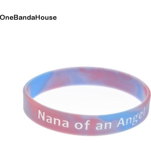 1PC Nana of An Angel Silicone Wristband Swirl Color Adult Size