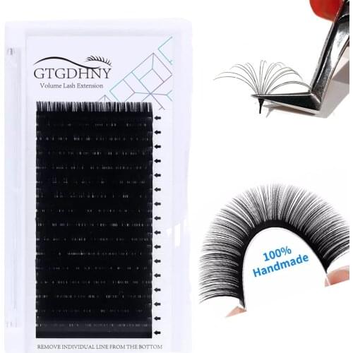 16Rows 7-15mm High quality Matte Black Russian Volume Faux mink Eyelashes Individual Eyelash Lashes Soft False Eyelash Supplies