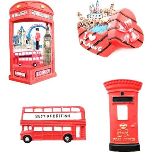 3D Resin Fridge Magnet London Tourist Souvenir Gift Refrigerator Magnetic Decals Sticker DIY Home Decoration