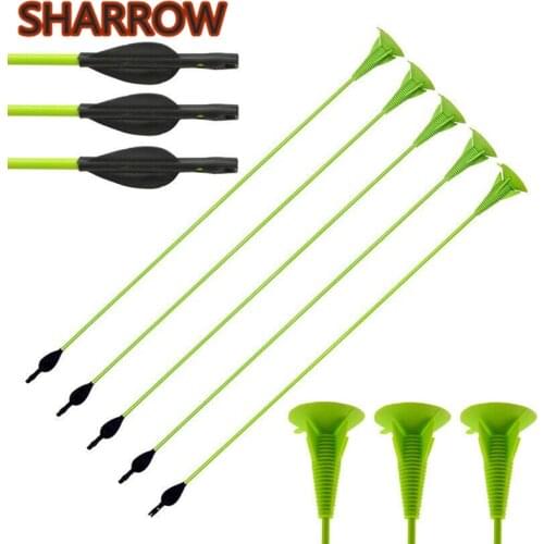 6/12Pcs 27" Children Sucker Arrows Fiberglass Shaft Kids Shooting Game Target Gift Safty Arrows Fun Toy For Archery Accessories