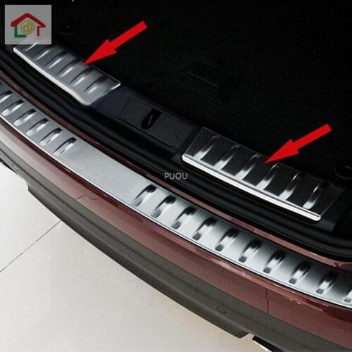 Car External Inner Outside Rear Bumper Trunk Trim Cover Plate Pedal Threshold For Jaguar F-PACE F Pace 2016 2017 2018 2019