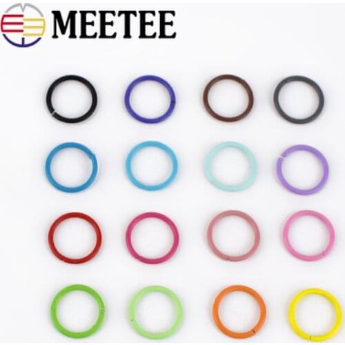 Meetee 100pcs 10mm Metal Color Closed Ring O Oval Ring Buckles DIY Key Chain Bag Clothing Handmade Jewelry Basic material BD481