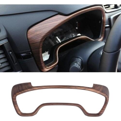 CITALL Car Dashboard Decorative Frame Trim Cover ABS Car Peach Wood Grain Fit For CRV CR-V 2017 2018