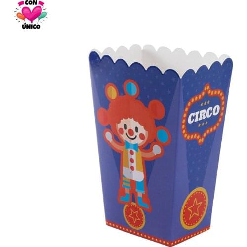 Conunico Circus Carnival Birthday Party Funny Acrobatics Clown Favor Supplies Festival Topper Decor Popcorn Box Cake Pick CC3644