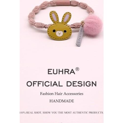 5 Colors Elastic Hair Bands Headbands Rabbit Plush Ball High Elasticity Women Girls Hairband Children Hair Accessories Scrunchie