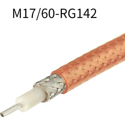 PURELIN 3M Conector adaptador RG142 M17/60 cable Coaxial RF, doble red de blindaje, resistente a altas temperaturas
