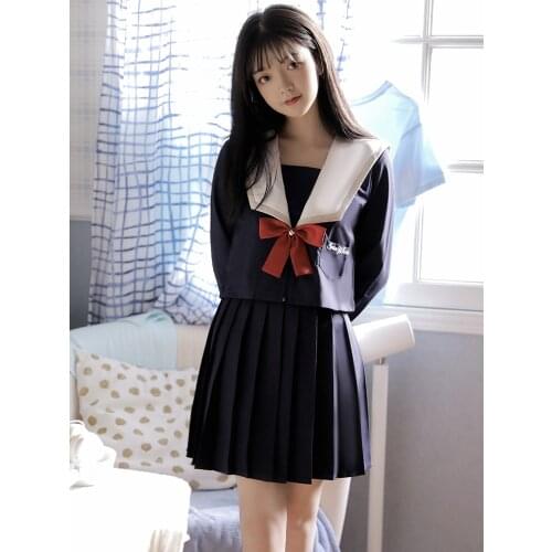 JK Uniform Skirt Genuine Sailor Suit Business Attire Student Uniform Japanese College School Uniform Suit school girl skirt