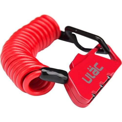 Mini Bike Lock 1200mm Fold Backpack Cycling Helmet Bicycle Cable Lock 3 Digit Combination Anti-theft Bike Bicycle Lock