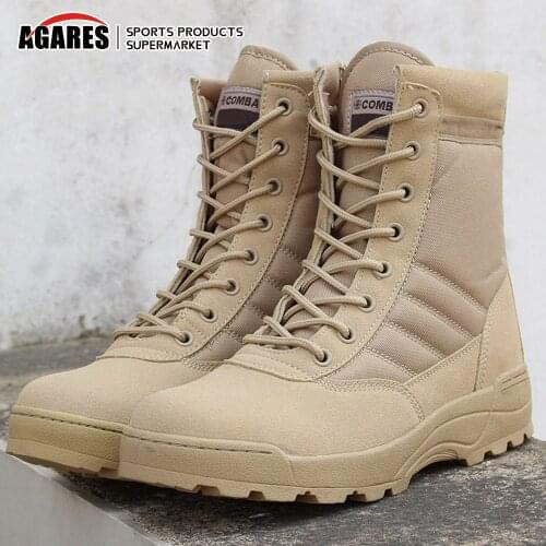 Men Desert Tactical Military Boots Mens Working Safty Shoes Army Combat Boots Militares Tacticos Zapatos Men Shoes Boots Feamle