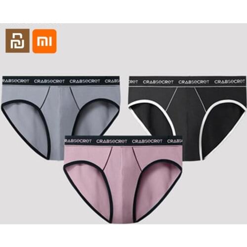 3pcs xiaomi youpin mens side bumping briefs modal mid-waist breathable sexy shorts summer shorts
