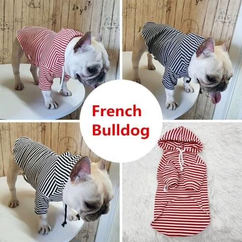 French Bulldog Clothes Spring Summer Pug Clothing Hoodie Sweatshirt Poodle Schnauzer Welsh Corgi Costume Dropship Pet Outfit