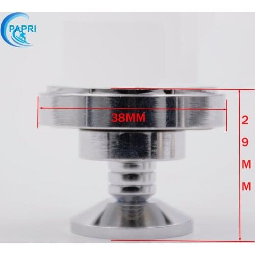 PAPRI 38x28MM High Quality Base Feet Chrome Plated Brass Audio Stand DIY HIFI Amplifier CD Player Spike Feet With DISC Lot/4PCS