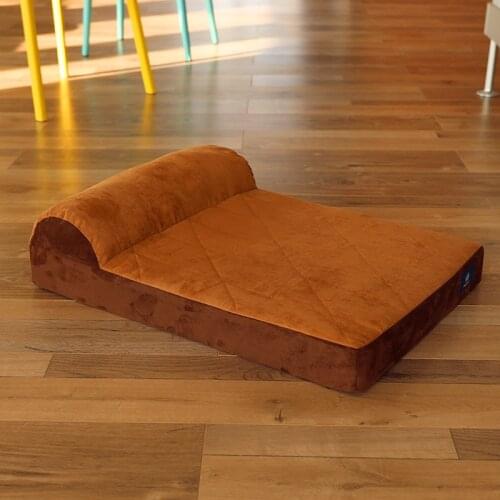 Plush Orthopedic Sofa, L-Shaped Chaise Couch, Ergonomic Contour Mattress, & Long Faux Fur Calming Donut Dog Bed for Dogs & Cats