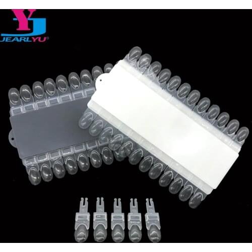 24 Tips Clear Color Card Removable Nail Art Display False Nail Tips Rack Teardrop Design Manicure UV Gel Polish Practice Tools