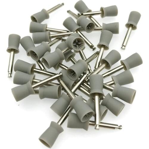 100 PCS Dental Polishing Prophy Cup Brush grey Color Latch Type